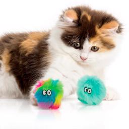 Smartykat Fuzzy Friends Hair Balls Play Teddy Bears For The Cat